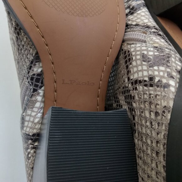 PAOLO Womens Linea Sevilla II Snakeskin Leather Ankle Boots Size 6.5M - Picture 11 of 12